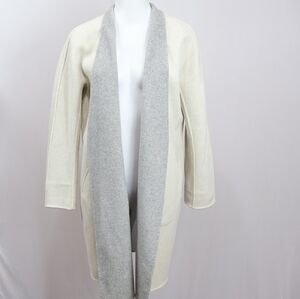 rag & bone 100% Wool Reversible Cardigan In Cream And Grey